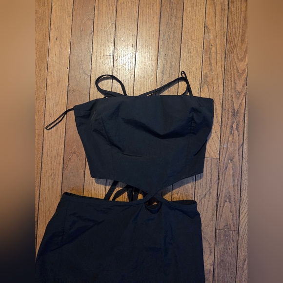 Christopher Esber Black Strapless Cut Out Loophole Party Long Maxi Dress Size 8 - Picture 4 of 10